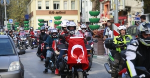 Bursa'da motosikletlilerden 