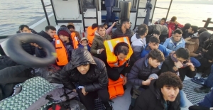 Enez açıklarında 36 düzensiz göçmen yakalandı