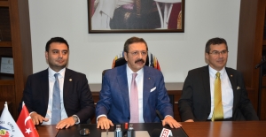 Hisarcıklıoğlu, WCF üyeliğine seçilen Çorlu TSO Başkanı Volkan'ı tebrik etti