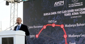 Ulaştırma Bakanı Bursa'da... Bursa Şehir Hastanesi metro hattının temeli atıldı