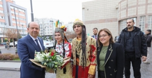 KKTC Cumhurbaşkanı'ndan Fatma Şahin'e ziyaret