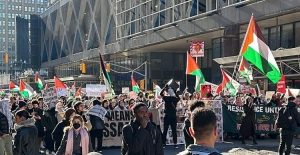 New York'ta Filistin için protesto!
