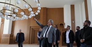 Başkan Palancıoğlu yapımı devam eden Adem Tanç Camii'yi inceledi