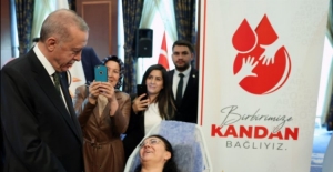 Erdoğan'dan kan bağışçılarına ziyaret