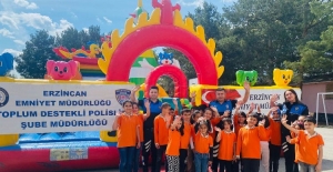 Erzincan Toplum Destekli Polislik Şubesi'nden çocuklara sınırsız eğlence